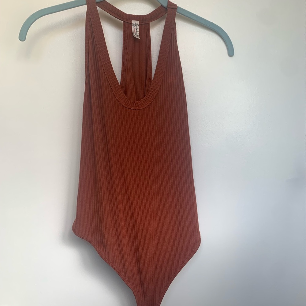 Free People Rust Orange Bodysuit